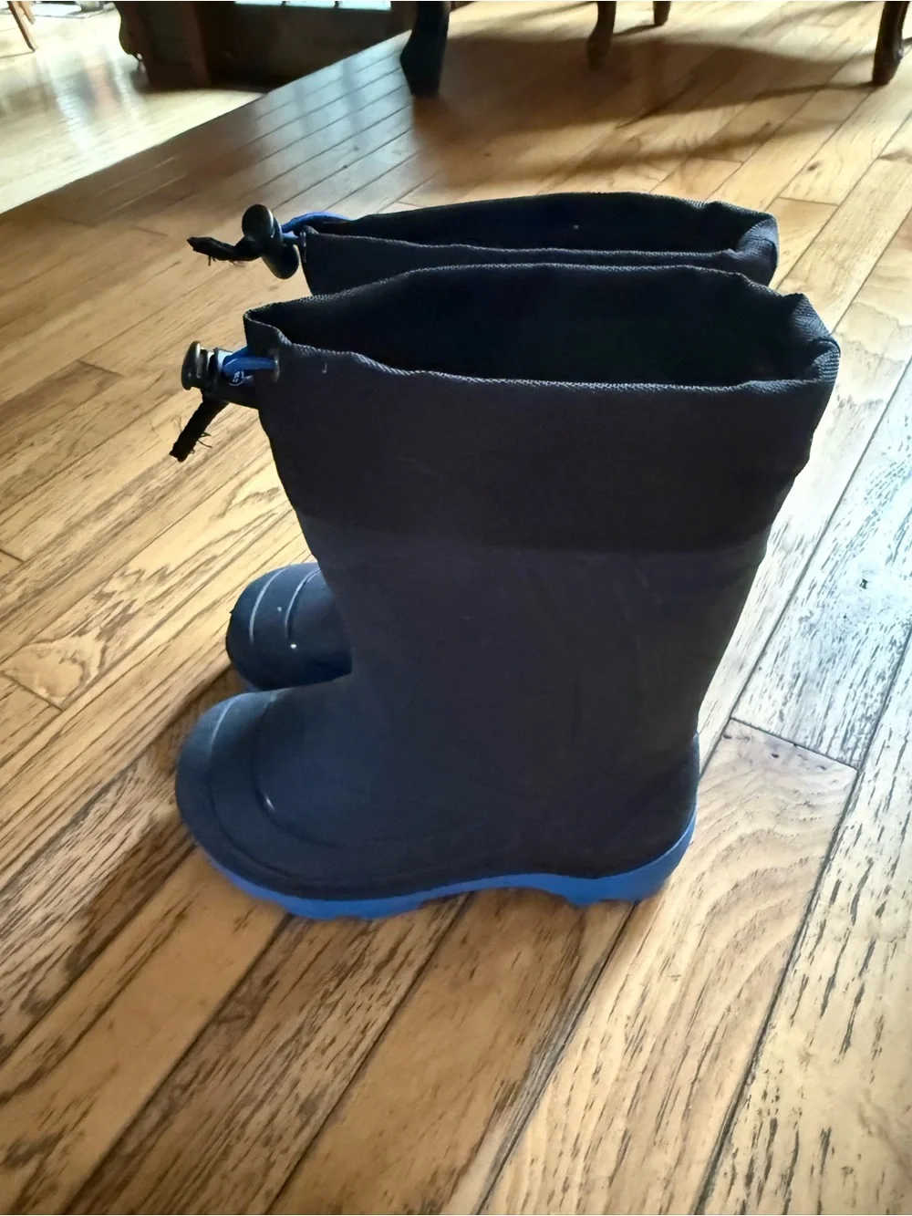 Kamik Kids Black Snow Boots with Blue Trim